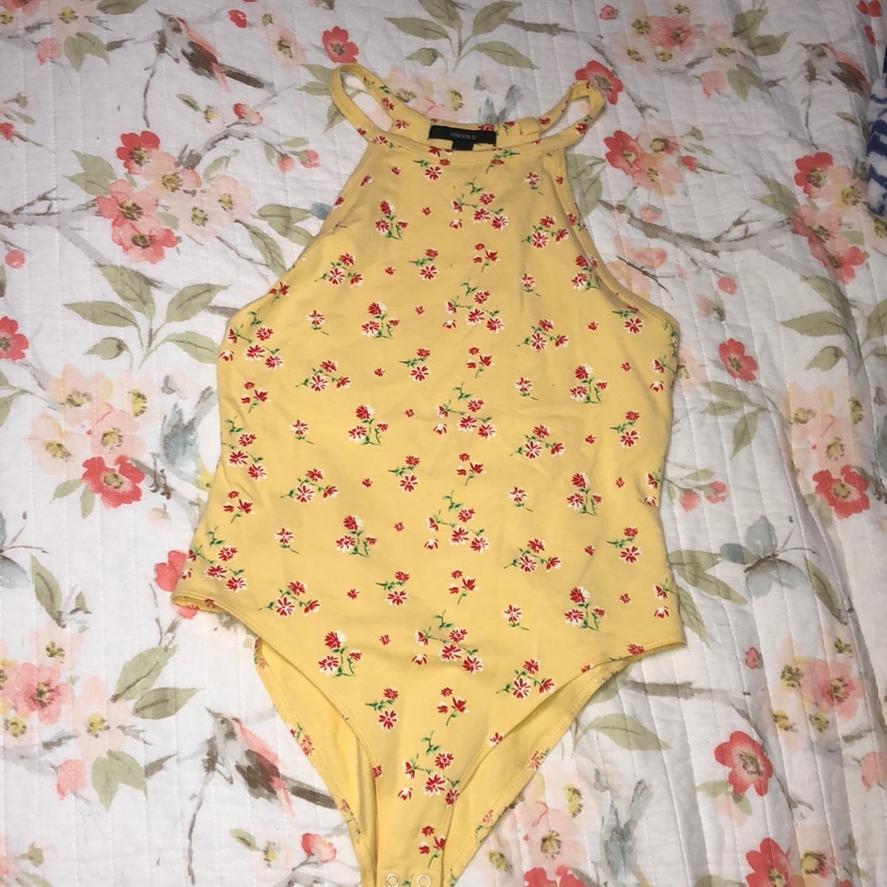 floral forever 21 body suit